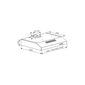 GD B-IN EXAUSTOR BERKLAYS 60CM HOOD SLIM CINZA
